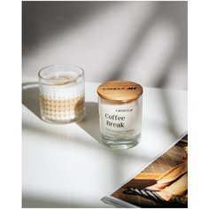Ароматическая свеча Coffee break с деревянным фитилем, CANDLE ME