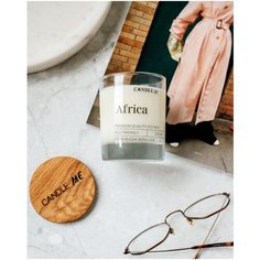 Ароматическая свеча Africa с деревянным фитилем / Свечи и аромасвечи CANDLE ME
