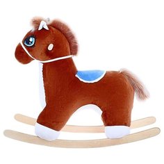 Качалка ZABIAKA "Лошадка", музыкальная, цвет коричневый
