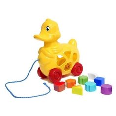 Каталка-сортер Green Plast "Утка", на веревке