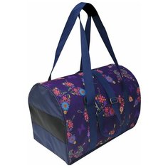 Сумка-переноска для животных средняя 40*23*23 Теремок, СП-2_бабочки на фиолетовом ,цвет "фиолетовый"