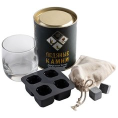 Камни для виски Icestones тубус (8 камней, 1 форма, 1 бокал)