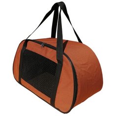 Сумка-переноска для животных трапеция 53*28*30 Теремок, СПО-5_рыжий, цвет "рыжий, черный"