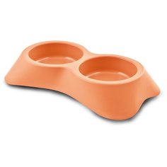 Миска Lilli Pet super food для животных,2*200 мл, персиковая