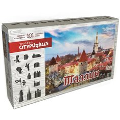 Фигурный деревянный пазл Citypuzzles "Таллин" Нескучные игры