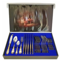 Набор столовых приборов 24 предмета "Посольский" с локальным нитрид-титановым покрытием Павловский завод им. Кирова