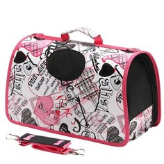 Переноска Lilli Pet City для животных, размер S, 36х18х24см, поп арт