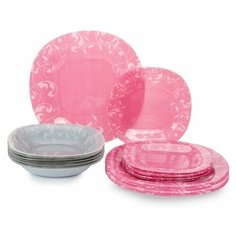 Столовый сервиз NEO CARINA JAZZY PINK 69 пр. 6 перс. ОАЭ 78130 Luminarc