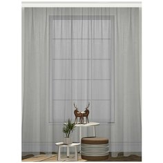 Тюль сетка милиса "Серый туман" 300х270 см.