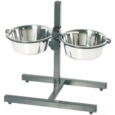 Набор Lilli Pet DOUBLE DINNER: миски 2Х2800мл+кронштейн регулирующийся