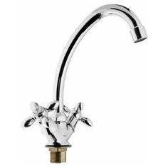 Смеситель для кухни Haiba HB4927, двухвентильный, хром