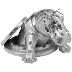 KARE Design Статуэтка Hippo, коллекция "Бегемот" 72*40*54, Полирезин, Серебряный