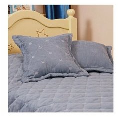 Покрывало стежка-вышивка "Синее море" 200х120 см с 2-мя подушками 36*36 Травушка