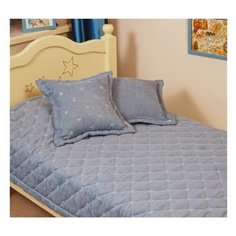 Покрывало стежка-вышивка "Синее море" 160х110 см с 2-мя подушками Травушка