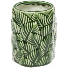 KARE Design Ваза Jungle, коллекция "Джунгли" 13*15*13, Керамика, Зеленый
