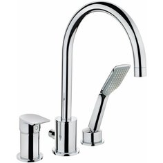 Тека-FORMENTERA набортный смеситель для ванны/душа под 3 отверстия,хром(621520200) Teka