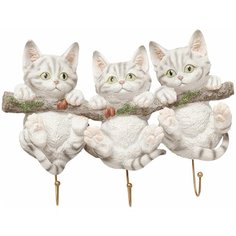 KARE Design Вешалка настенная Kid Cats, коллекция "Котята" 29*21*11, Полирезин, Белый