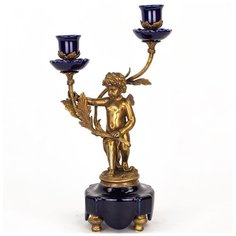 Подсвечник под старину Ангел 1пр 22x13x40см ГЛАСАР