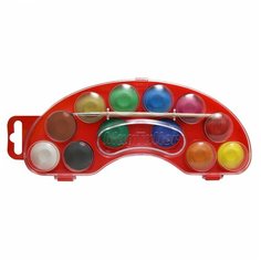 Краски акварельные Magtaller AKVARELLI PROFI , 12цветов, крышка-палитра, кисть, европодвес