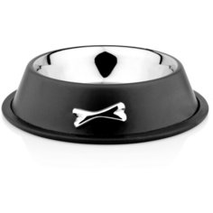 Миска Lilli Pet Metal Star Black для животных, черная, 460 мл