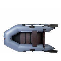 Моторная лодка YUKONA 230 TL с реечным фанерным пайолом серая