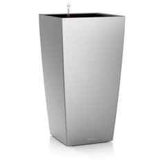 Кашпо Кубико 30 Серебряное с системой полива Lechuza