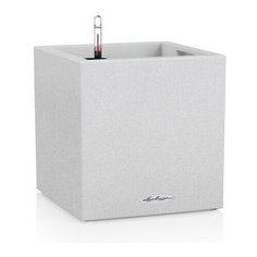 Кашпо Канто Стоун 30 Куб Белый кварц Lechuza