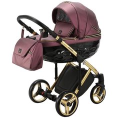 Коляска универсальная Adamex Chantal Special Edition Deluxe 2 в 1, C119 - сиреневый металлик, черный, золотой