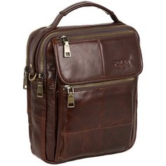 Мужская кожаная сумка 812166-9 коричневый Polar