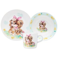 Набор посуды 3 предмета Собачка Lefard