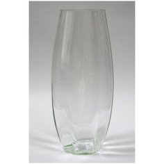 Ваза NinaGlass Очарование прозрачная рифленая