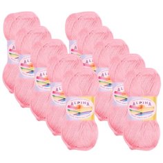 Пряжа Alpina Viven, 100 % бамбук, 50 г, 405 м, 10 шт., №16 св.розовый
