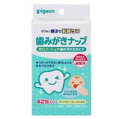Детские влажные салфетки PIGEON для чистки молочных зубов с 6 мес 42 шт.