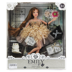 Набор оригинальной детской куклы Эмили "В воздушной юбочке" с аксессуарами / Большая дизайнерская кукла в подарок для девочек от 3 лет / 28 см Emily