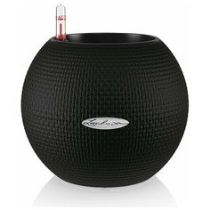 Кашпо Пуро 20 чёрный с системой автополива Lechuza