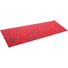 Коврик для фитнеса и йоги Larsen PVC красный с принтом р180х60х0,5см