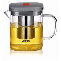 Чайник заварочный CALVE 600 мл, жарост. стекло, пластик [CL-7062]
