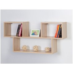 Полка книжная настенная навесная Ультра Дуб сонома 1150х520х200 Letta