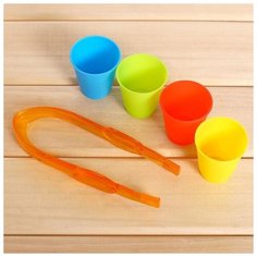 Сортер ZABIAKA "Пинцет и стаканчики", по методике Монтессори (5021993)