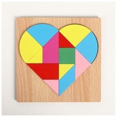 Головоломка Лесная мастерская "Строй фигуры и узоры", Сердце