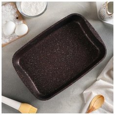 Противень Kukmara Granit Ultra, 335*220*55 мм, антипригарное покрытие, красный
