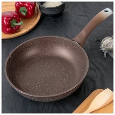 Сковорода Kukmara 24*6 см, кофейный мрамор