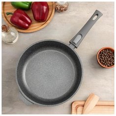 Сковорода Мечта "Гранит", d 26 см, h 6,5 см, съемная ручка