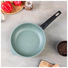 Сковорода Kukmara 22*5 см, съемная ручка, фисташковый