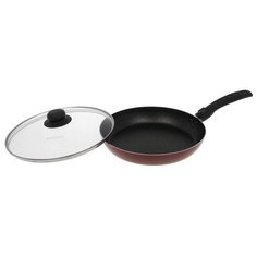 Сковорода SCOVO "Альфа", d 26 см, съемная ручка, стеклянная крышка