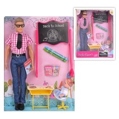 Кукла "Учитель" с малышкой и школьными принадлежностями, в коробке Oubaoloon