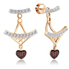 Бронницкий Ювелир Серьги из красного золота Д0268-8-020004