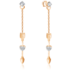 Бронницкий Ювелир Серьги из красного золота Д0268-026832