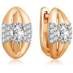 Бронницкий Ювелир Серьги из красного золота Д0268-026601