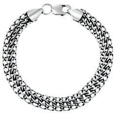 Бронницкий Ювелир Браслет из серебра 123-121, 24 см, 38.37 г